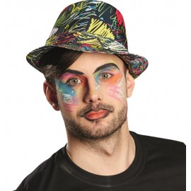 Chapeau borsalino graffiti adulte