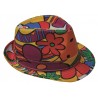 Chapeau borsalino flower power adulte