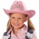 Chapeau cowboy rose fille