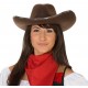 Chapeau cowboy brun adulte