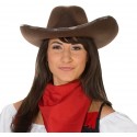 Chapeau cowboy brun adulte