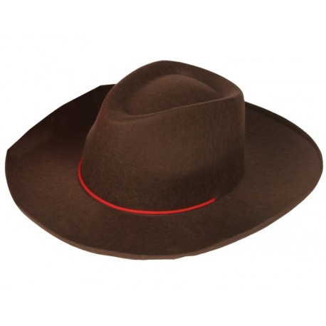 Chapeau cowboy brun adulte