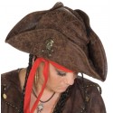 Chapeau pirate brun adulte