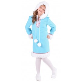 Déguisement esquimau des glaces fille ice blue luxe