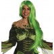 Perruque longue vert fluo femme