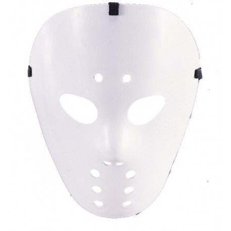 Masque hockey blanc adulte