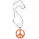 Collier hippie orange adulte