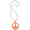 Collier hippie orange adulte