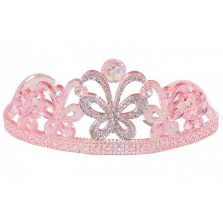 Diadème princesse papillon rose fille