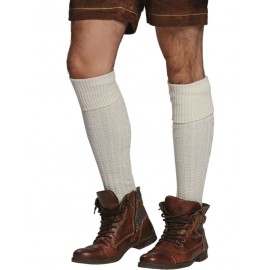 Chaussettes tyroliennes blanches longues homme