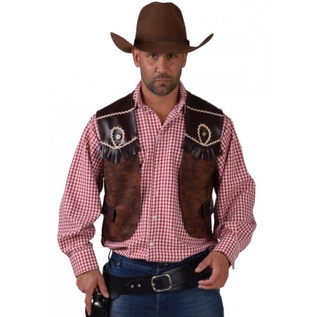 Déguisement gilet cowboy homme luxe