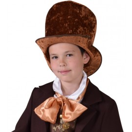 Chapeau haut de forme marron enfant luxe