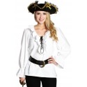 Déguisement chemise pirate blanche femme