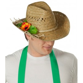 Chapeau de paille jardinier adulte