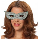 Lunettes loup domino à strass femme