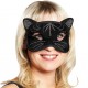 Masque chat noir à strass femme