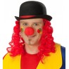 Chapeau melon clown avec cheveux adulte