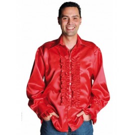 Déguisement chemise disco rouge homme luxe