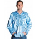 Déguisement chemise disco bleu ciel homme luxe