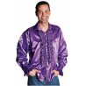 Déguisement chemise disco violette homme luxe
