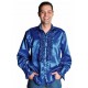 Déguisement chemise disco bleu cobalt homme luxe