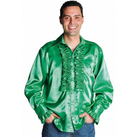 Déguisement chemise disco verte homme luxe