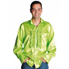 Déguisement chemise disco fluo vert homme luxe (vert anis)