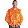Déguisement chemise disco orange homme luxe