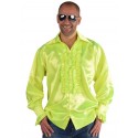Déguisement chemise disco fluo jaune homme luxe