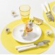 Set de table rond jaune en intissé 34 cm les 50