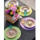 Set de table rond turquoise en intissé 34 cm les 50