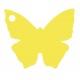 Etiquette papillon jaune les 10