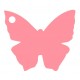 Etiquettes papillon rose les 10