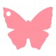 Etiquettes papillon rose les 10