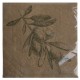 Serviette de table provençale kraft naturel papier les 20