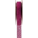 Ruban strass autocollant fuchsia 15 mm x 1 M