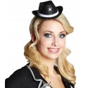 Mini chapeau cowboy noir femme