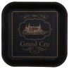Assiettes carton viticoles noires 23 cm les 10