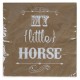 Serviette de table équitation kraft naturel papier les 20