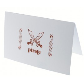 Carte invitation pirate bleu ciel les 6