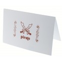 Cartes invitation pirate bleu ciel les 6