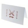 Cartes invitation pirate bleu ciel les 6