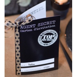 Cartes invitation agent secret les 10