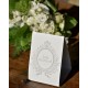 Marque-table Just Married carton blanc 15 cm les 6