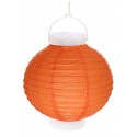 Lampion lumineux boule papier orange 20 cm