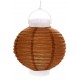 Lampion lumineux boule papier chocolat 20 cm