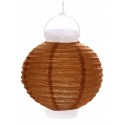 Lampion lumineux boule papier chocolat 20 cm