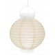 Lampion lumineux boule papier ivoire 20 cm