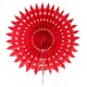 Eventail dentelle papier rouge 20 cm les 2