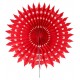 Eventail dentelle papier rouge 20 cm les 2